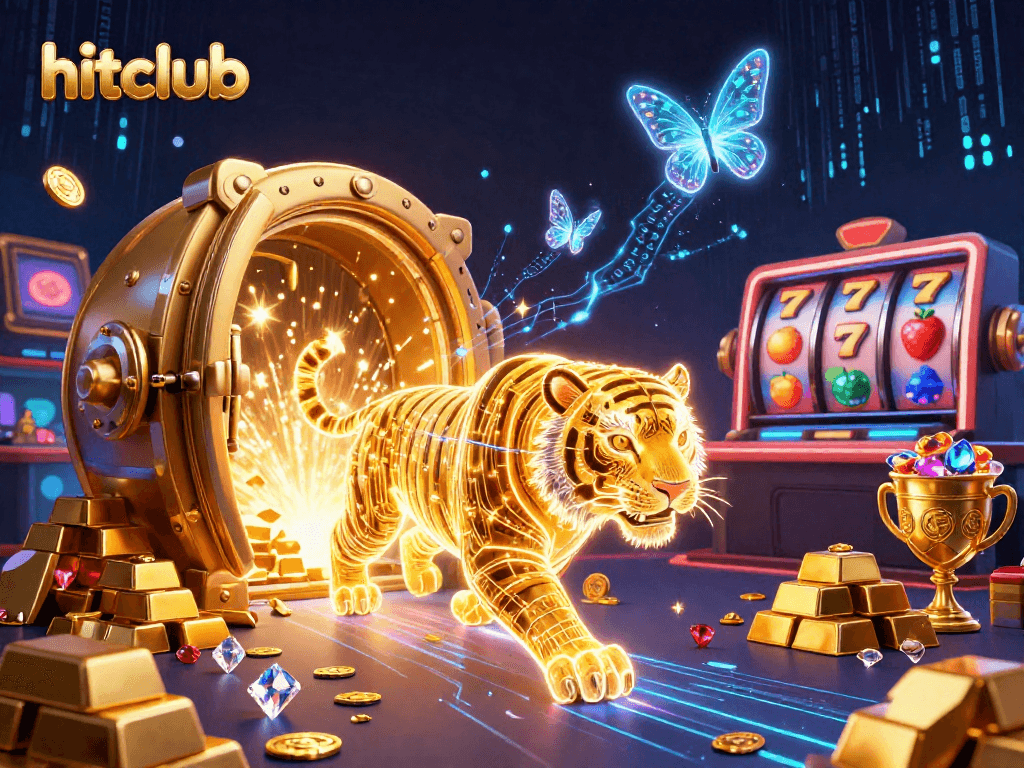 Experience the thrill of hitclub with vibrant 3D casino illustrations of fortune and excitement.