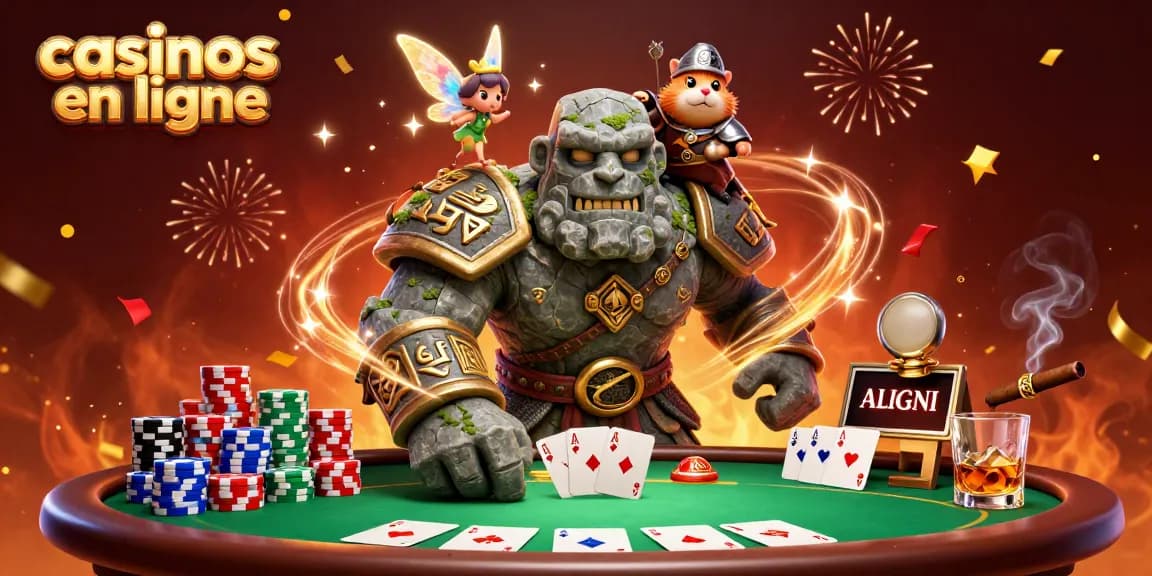 Gagnez aux casinos en ligne avec un golem gardien magique et un hamster chevalier dynamique.