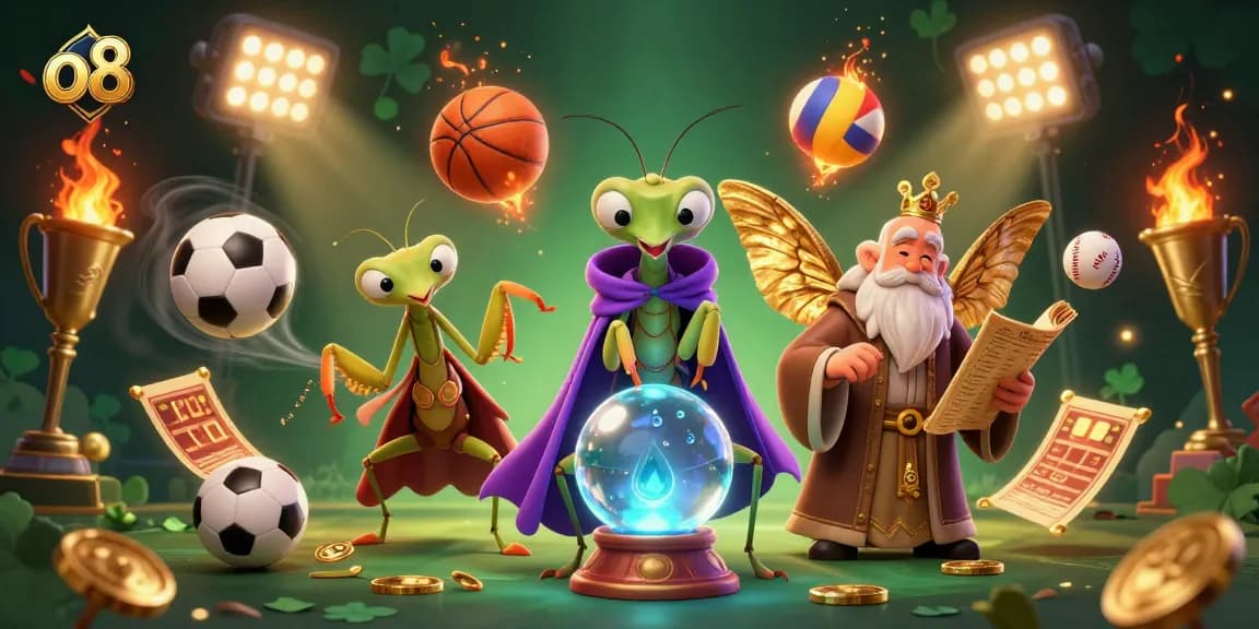 Bet on your favorites with o8 as the praying mantis fortune teller gazes into the future.