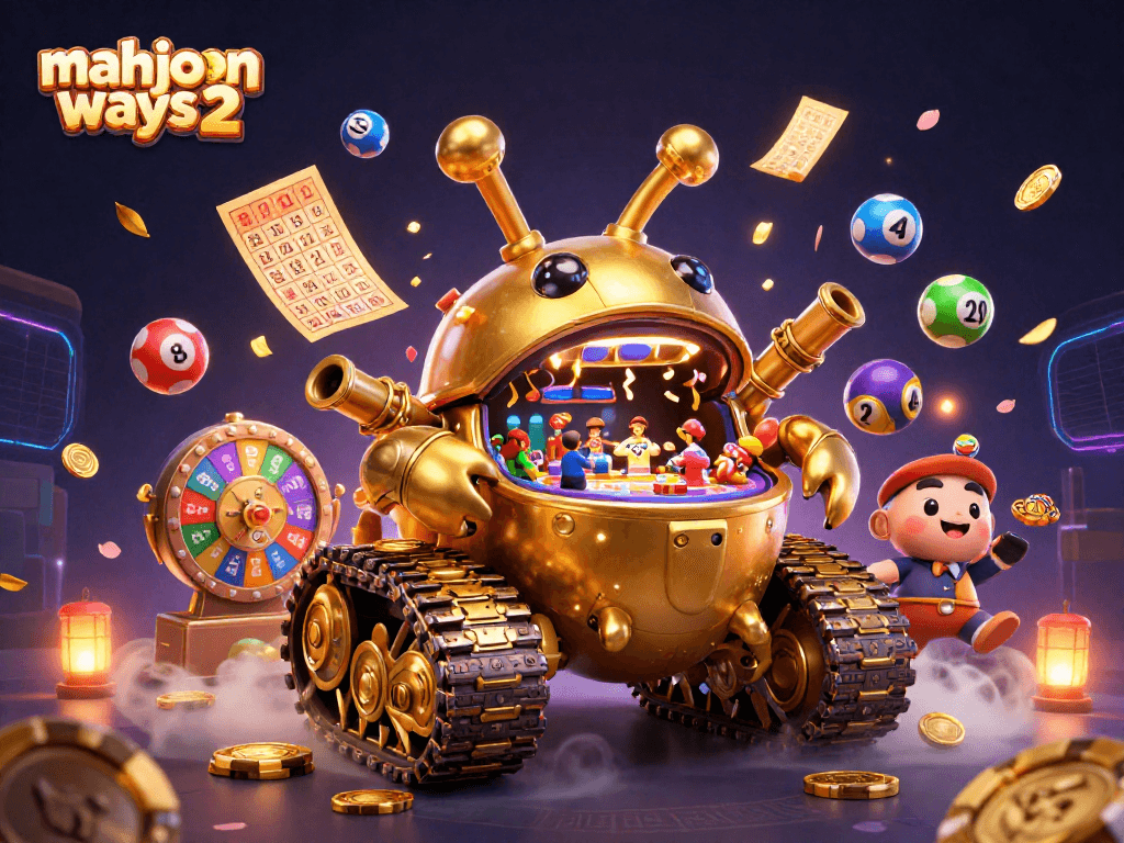 Play mahjong ways 2 with colorful gaming elements in an exciting casino-themed illustration.
