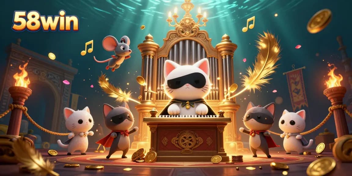 Experience thrilling gameplay with 58win at a vibrant, cinematic casino scene.