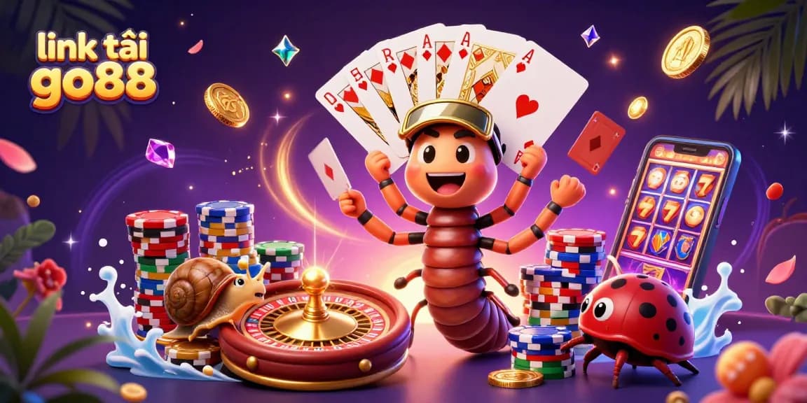 Experience excitement with link tải go88 at this animated casino scene featuring vibrant characters and thrilling gameplay.