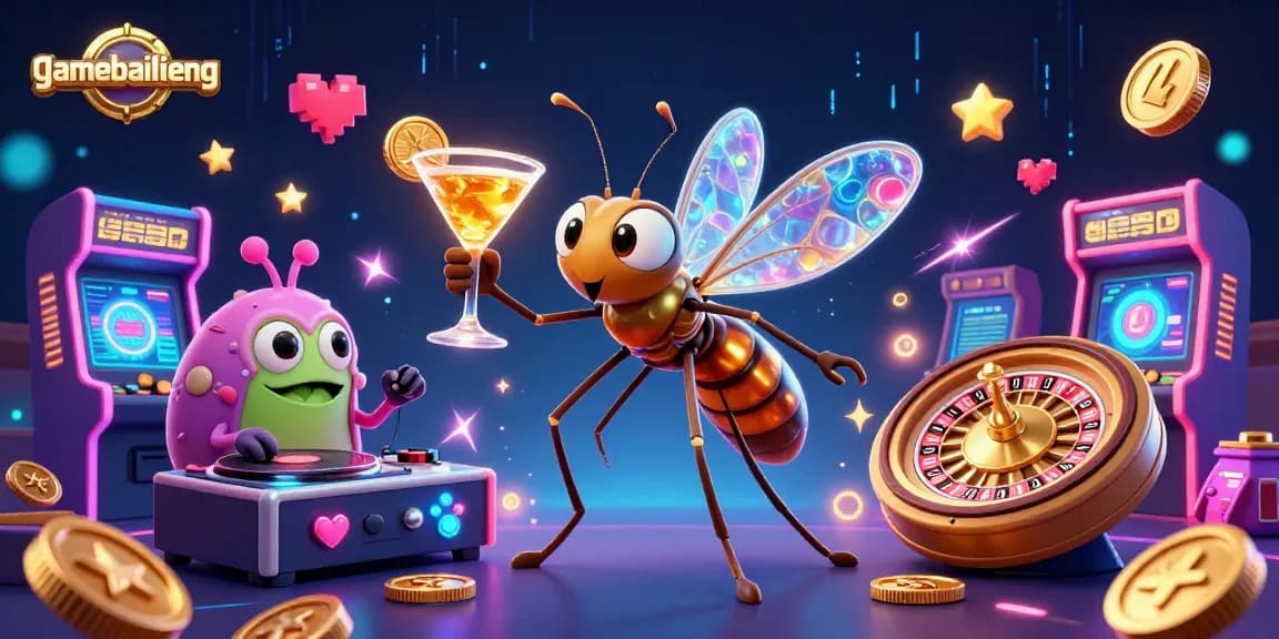 Experience gamebailieng with a vibrant casino-themed illustration showcasing strategic gameplay and unique characters.