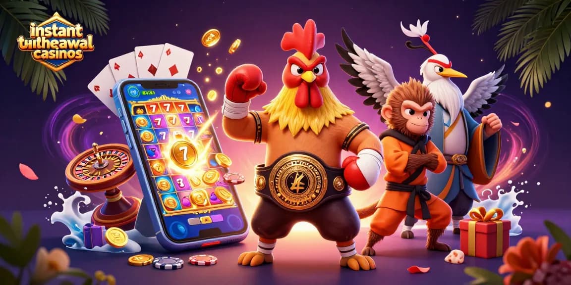 Engage with instant withdrawal casinos featuring vibrant characters and thrilling game elements.