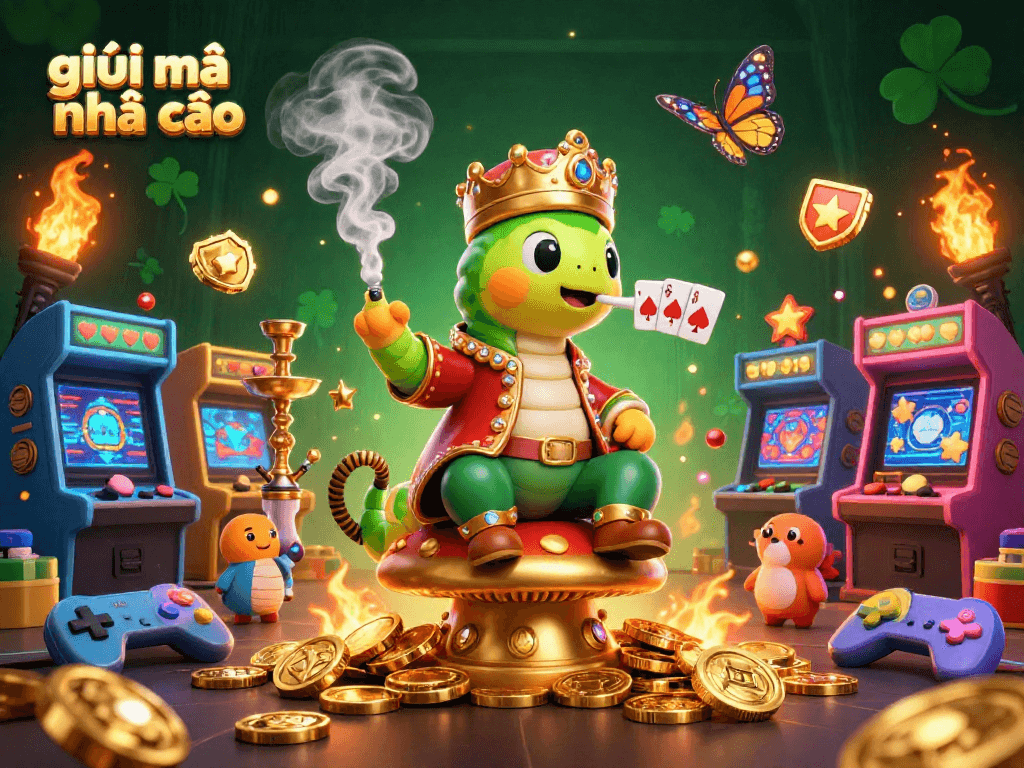 Engage in thrilling gaming action with giải mã nhà cái in this vibrant, 3D illustration.