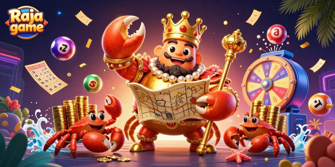 Engage with Raja game’s vibrant lottery atmosphere featuring colorful elements and dynamic gaming action.