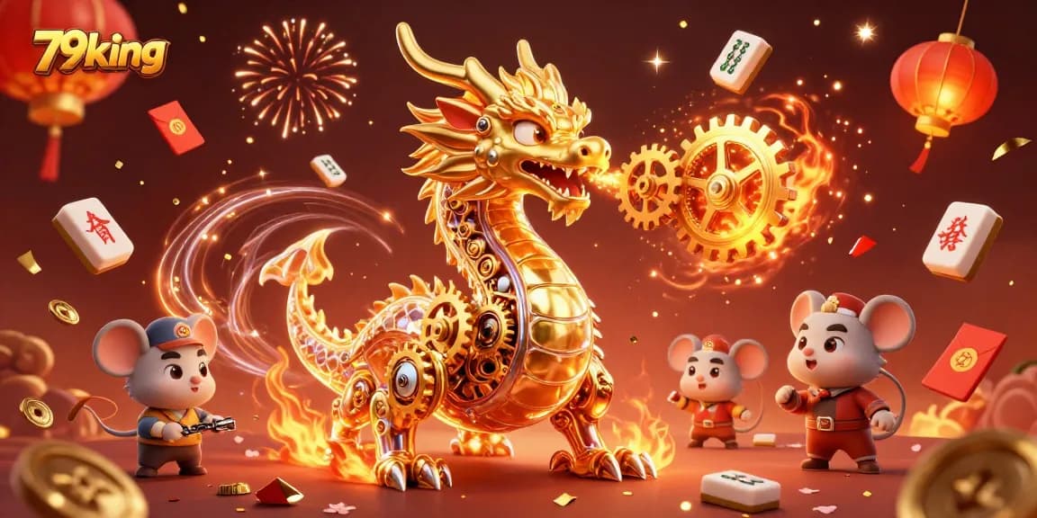 Explore thrilling gameplay with 79king's colorful 3D animation celebrating casino adventures.