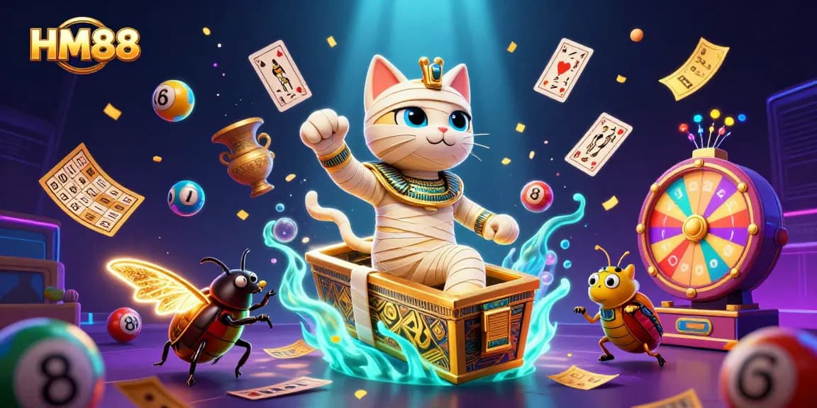 HM88 players enjoy an exhilarating 3D casino adventure with vibrant gaming elements