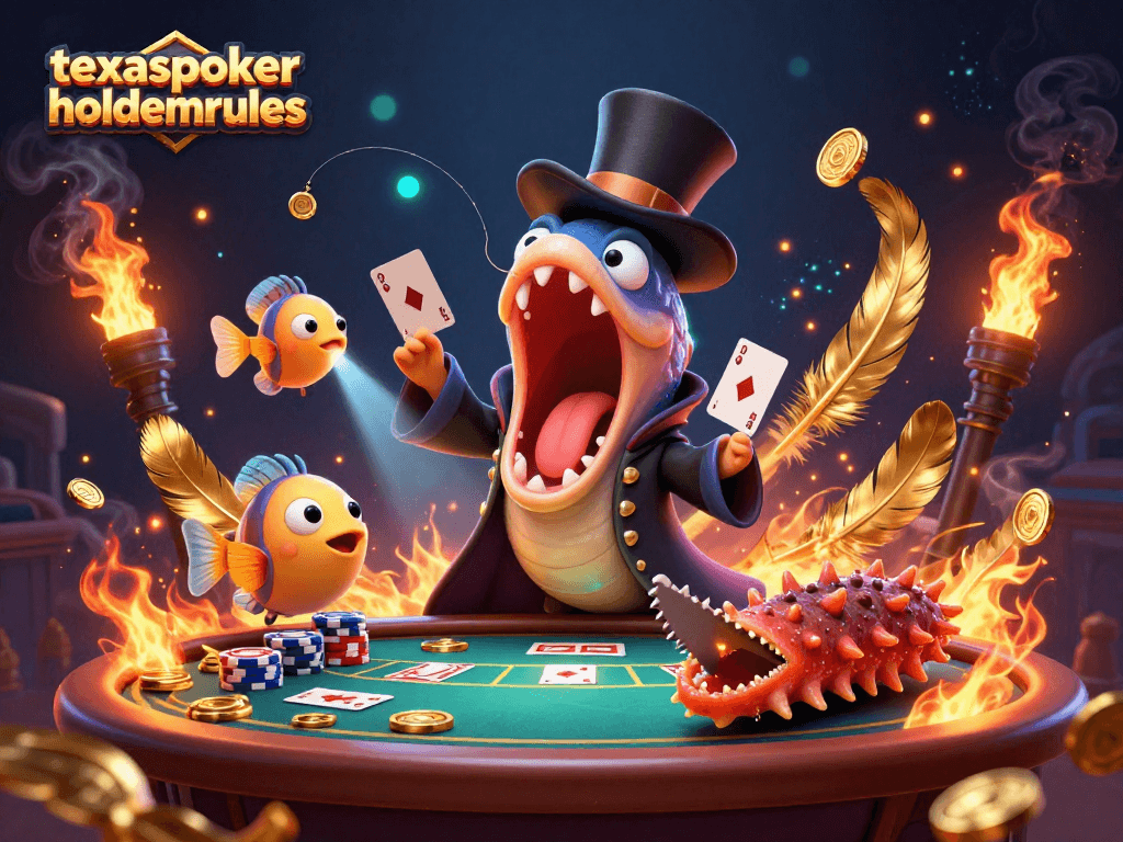 Experience the excitement of texaspokerholdemrules with vibrant illustrations of magical poker action.