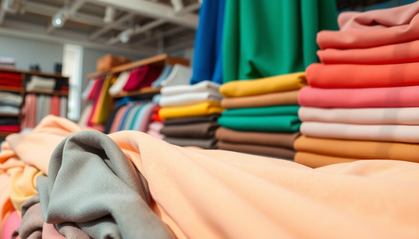 Bekijk verschillende hoogwaardige jogging stoffen met diverse kleuren en texturen.