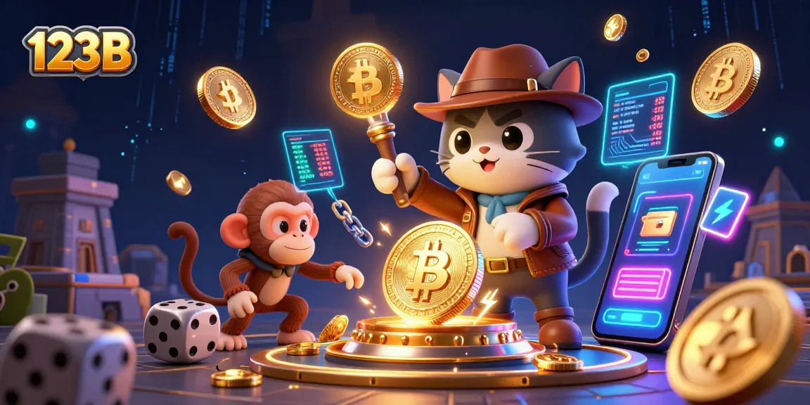 Reveal the excitement of 123B with a vibrant casino adventure scene featuring a cat explorer