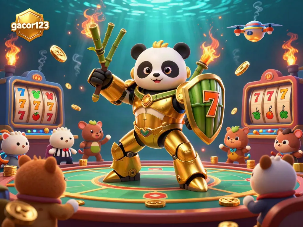 Experience the thrill of gacor123 casino gaming with dynamic characters and vibrant slot elements.