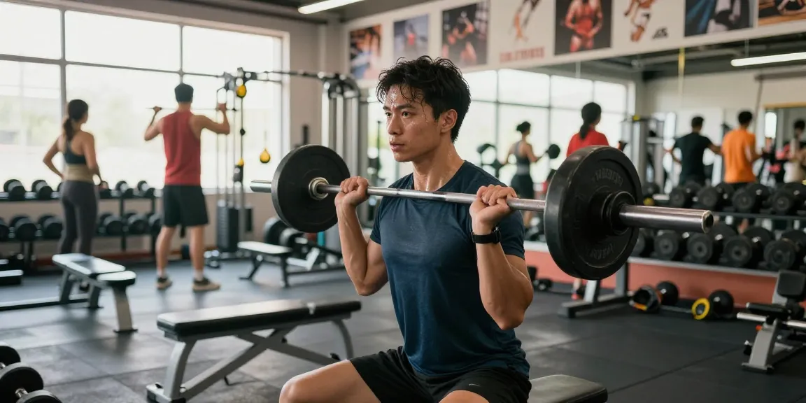 Pharmaqo shop athlete training intensely in a vibrant gym environment.
