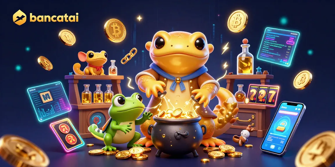 Engage with bancatai's gaming excitement in an enchanting alchemical casino scene.