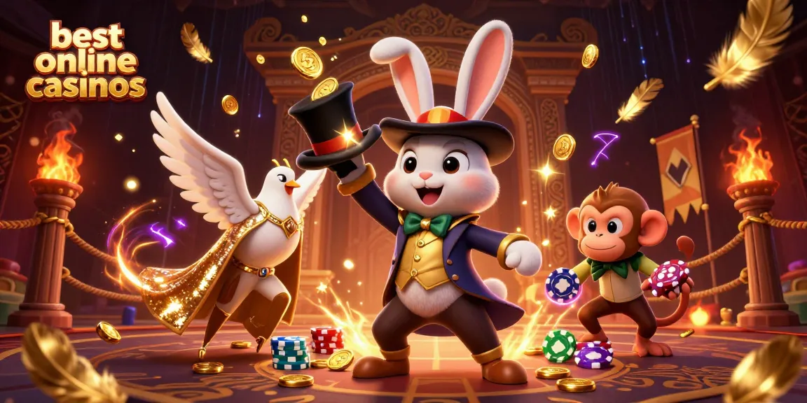 Experience the magic of the best online casinos with festive gaming characters.