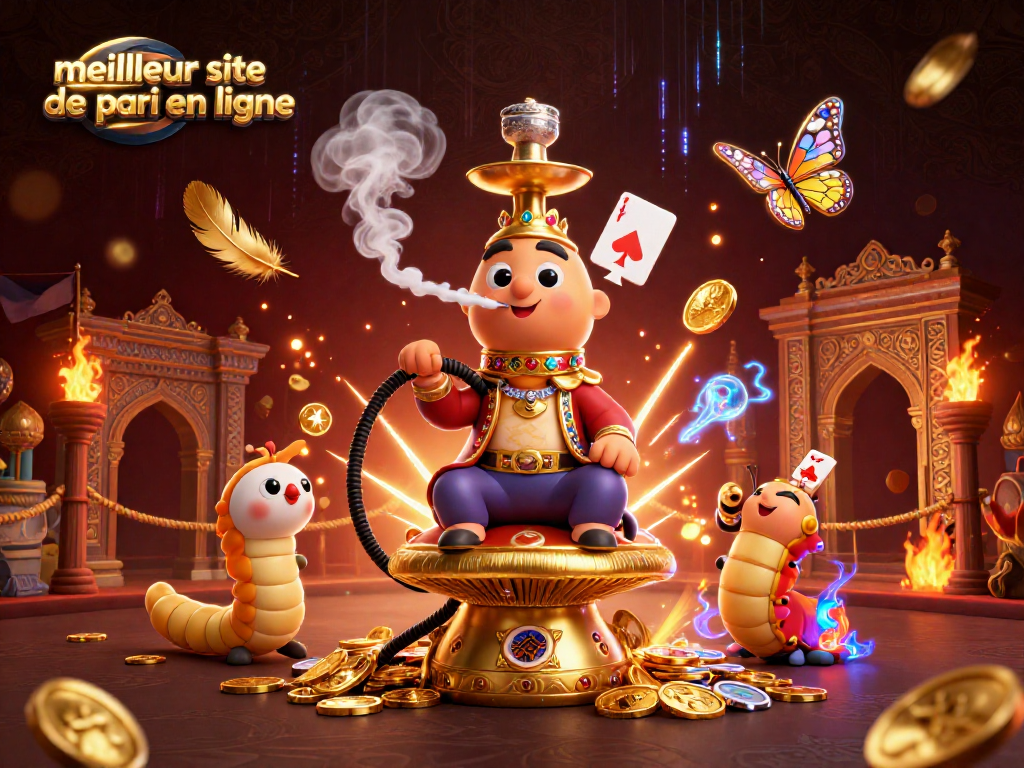 Pariez sur le meilleur site de pari en ligne avec cette illustration de casino dynamique et colorée.