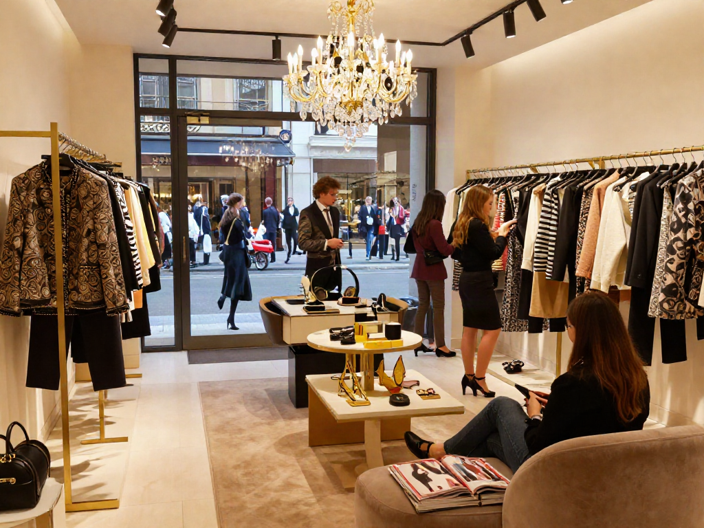 Pengalaman berbelanja luxury111 di butik fesyen mewah dengan suasana elegan.