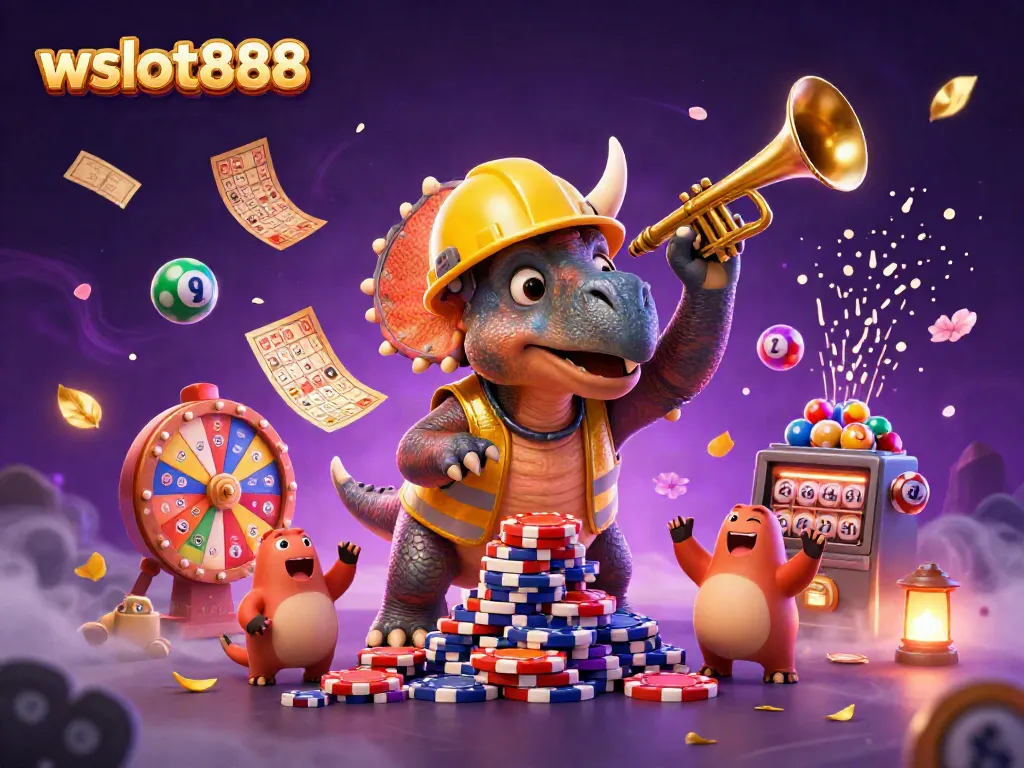 Permainan wslot888 yang meriah dengan dinosaurus dan elemen perjudian yang menggembirakan.