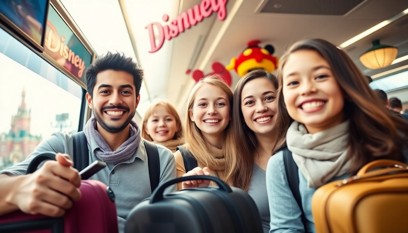 Families book transfers from Paris airport to Disneyland with smiles and excitement on their faces.