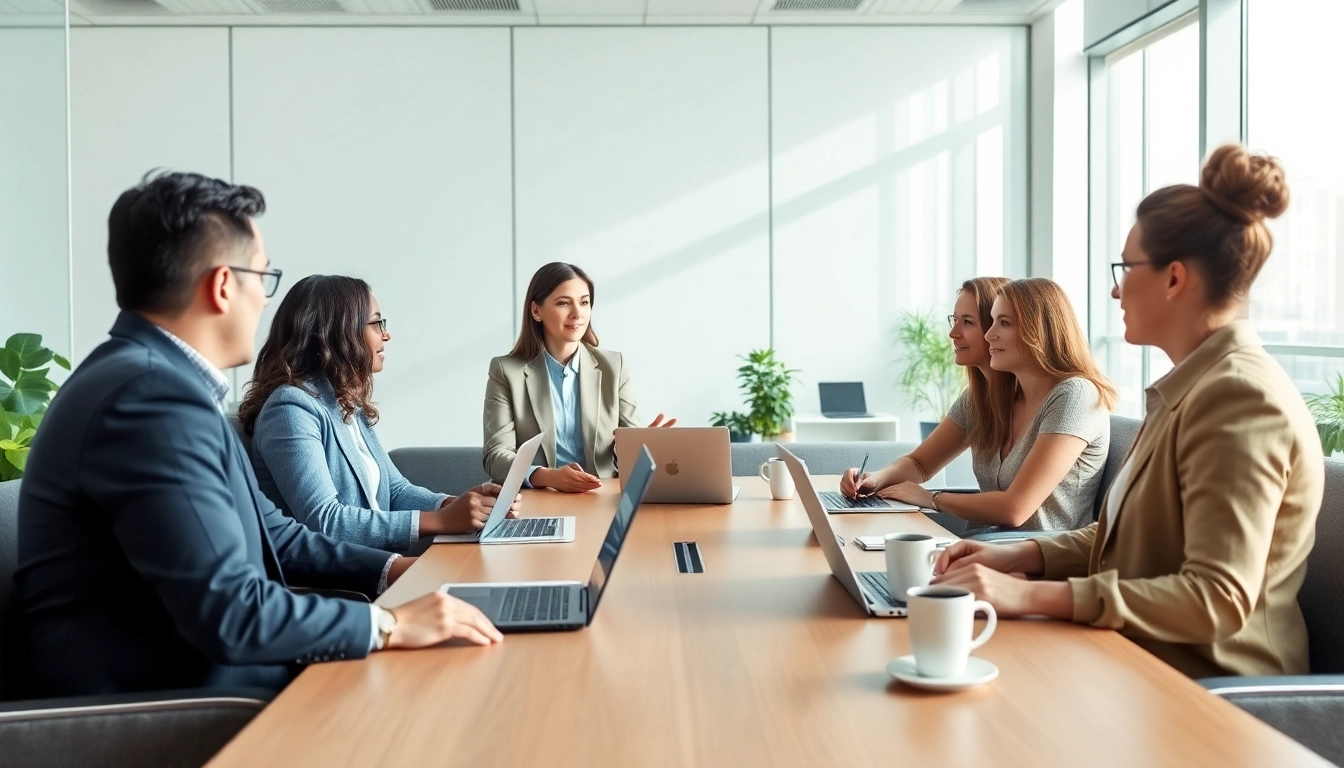 Engaging career coaching session in a bright, modern office for professional growth.