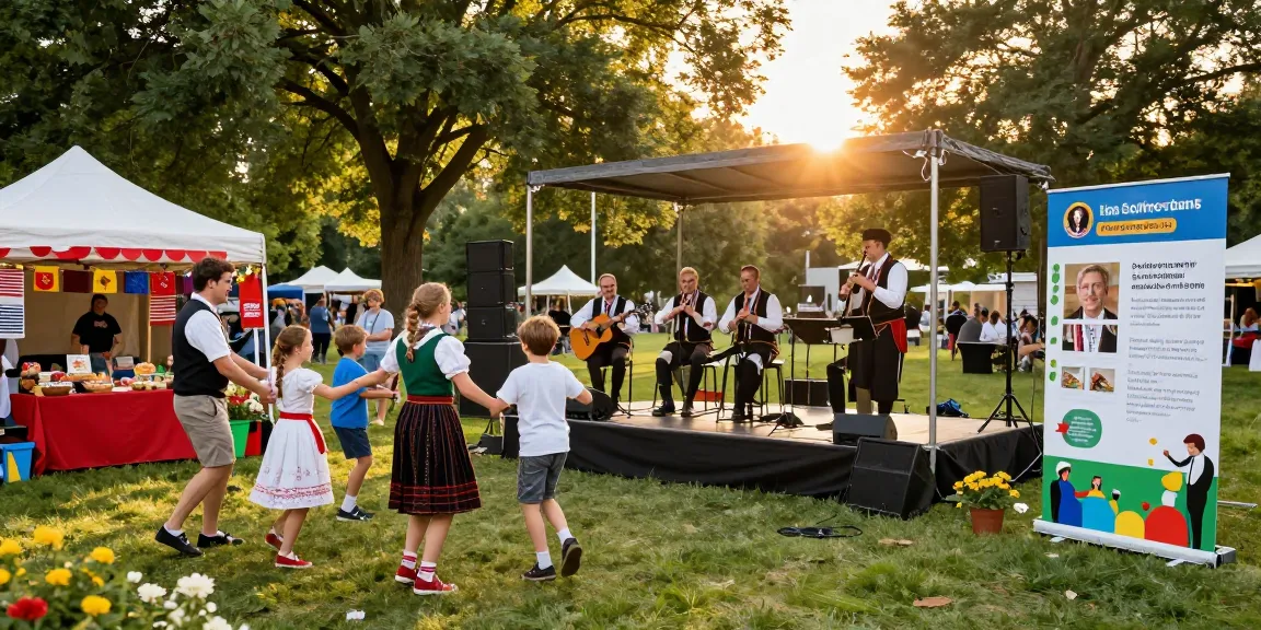 Engaging summer festival scene showcasing local culture and music at a Breton event with vibrant crafts and community joy, highlighting the keyword เกมสล็อต naturally.