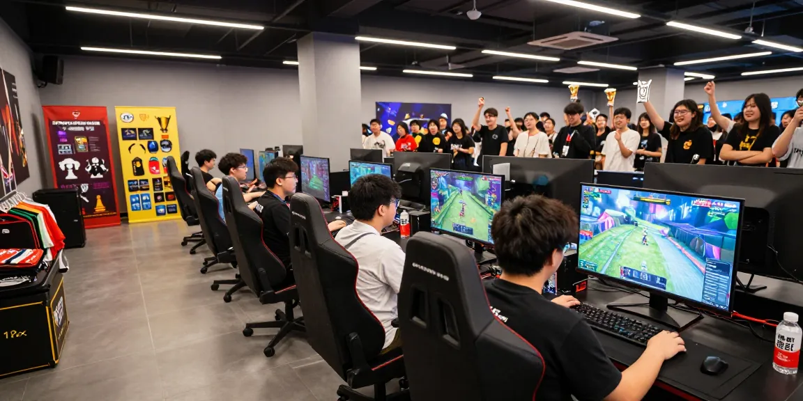 CIKA4D gaming arena with players engaged in competitive gaming and vibrant atmosphere.