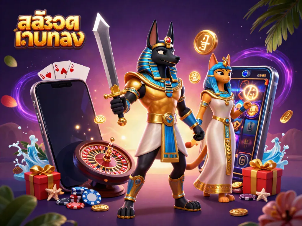 สล็อตเว็บตรง ร่วมสนุกในคาสิโนออนไลน์กับเทพอียิปต์โบราณ Anubis และ Bastet ในการเล่นเกมที่เต็มไปด้วยแสงสว่าง