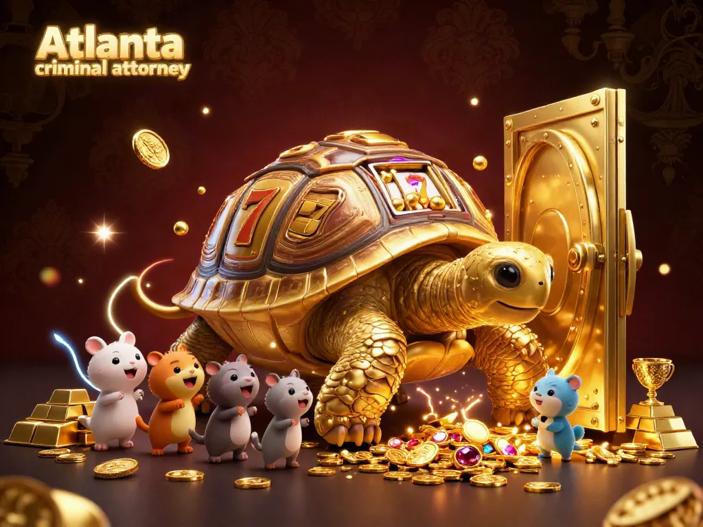 Play and win with expert Atlanta criminal attorney in a vibrant, animated casino scene.