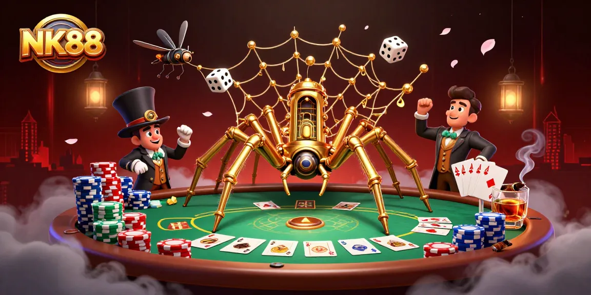 Engage in thrilling gameplay at NK88 with a detailed steampunk casino scene.