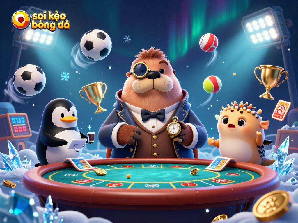Engage in soi kèo bóng đá with celebratory elements, showcasing an exciting underwater betting scene.