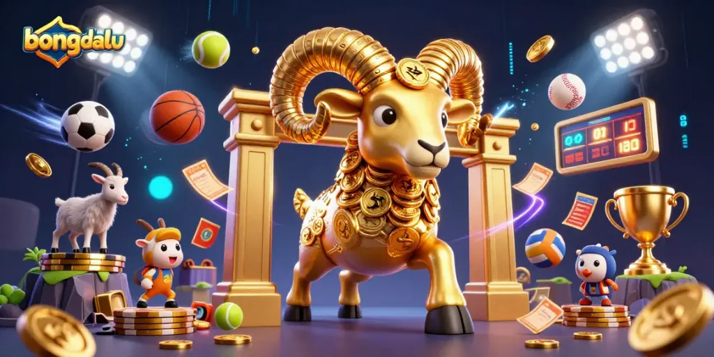 Experience exciting sports betting action on bongdalu with dynamic 3D elements and vibrant visuals.