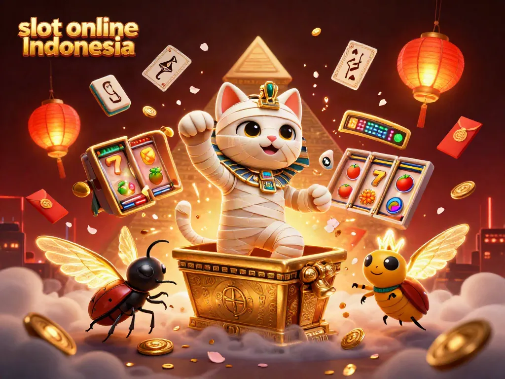 Experience vibrant slot online Indonesia scenes with 3D characters and casino elements engaging in gameplay.
