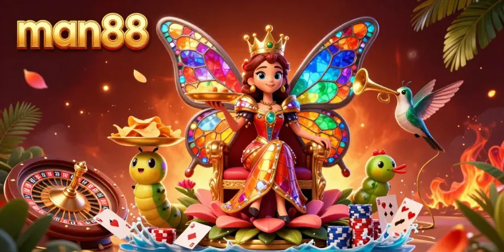 Experience thrilling gameplay at man88 with a vibrant casino scene filled with exciting elements.